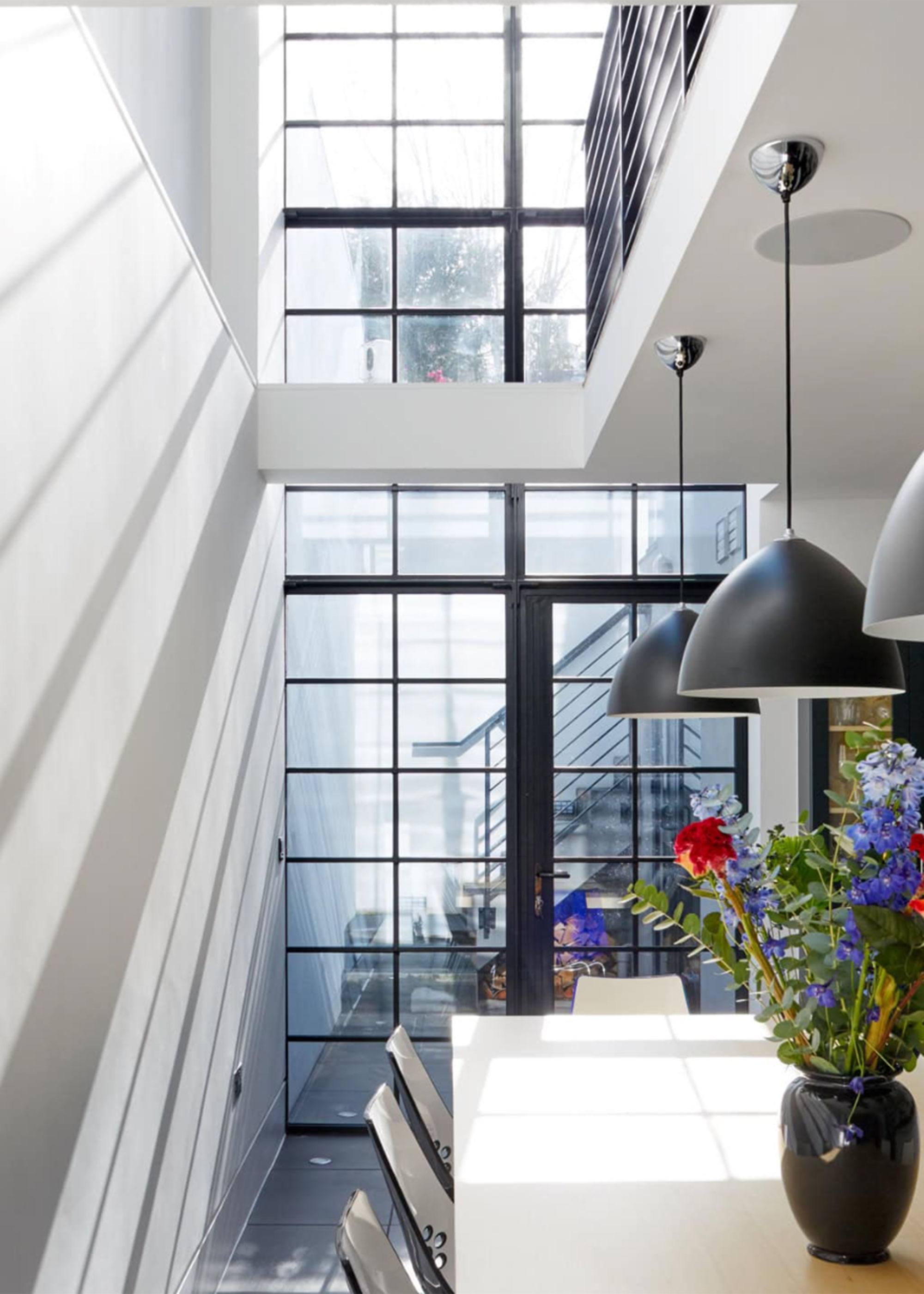 Crittall style full height glazing