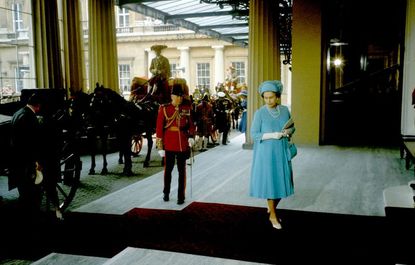 The Queen Arrives at the Reception 
