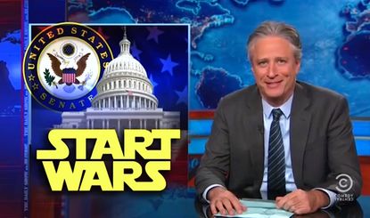 Jon Stewart asks why Congressional Republicans only care about overseeing peace, not war
