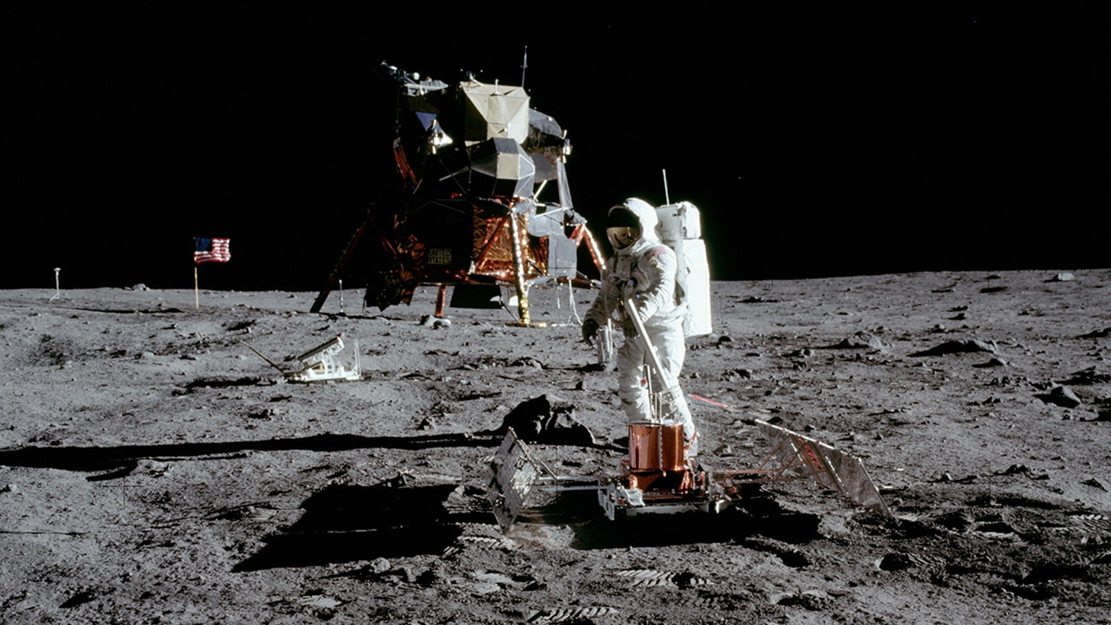 Apollo astronauts on the moon