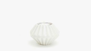 White Geometric Tealight Holder, £9.99, Zara Home