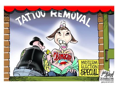Political cartoon ObamaCare midterm election