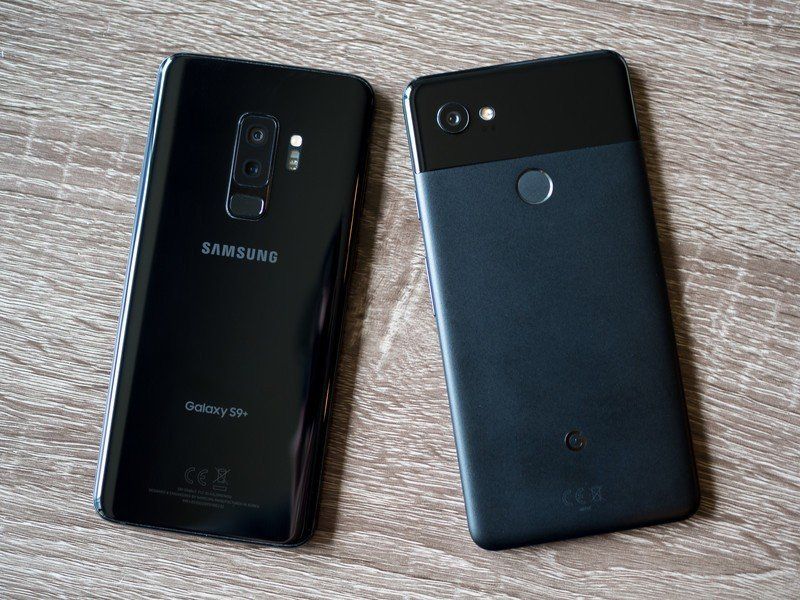 Samsung Galaxy S9+ and Pixel 2 XL