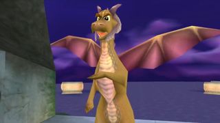 A screenshot from Spyro the Dragon's unofficial PC port
