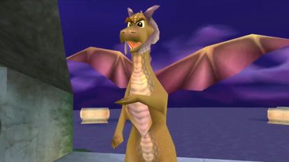 A screenshot from Spyro the Dragon's unofficial PC port