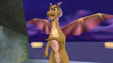 A screenshot from Spyro the Dragon's unofficial PC port