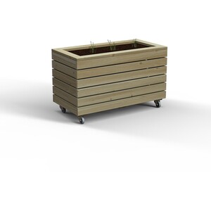 Long Linear Planter With Wheels