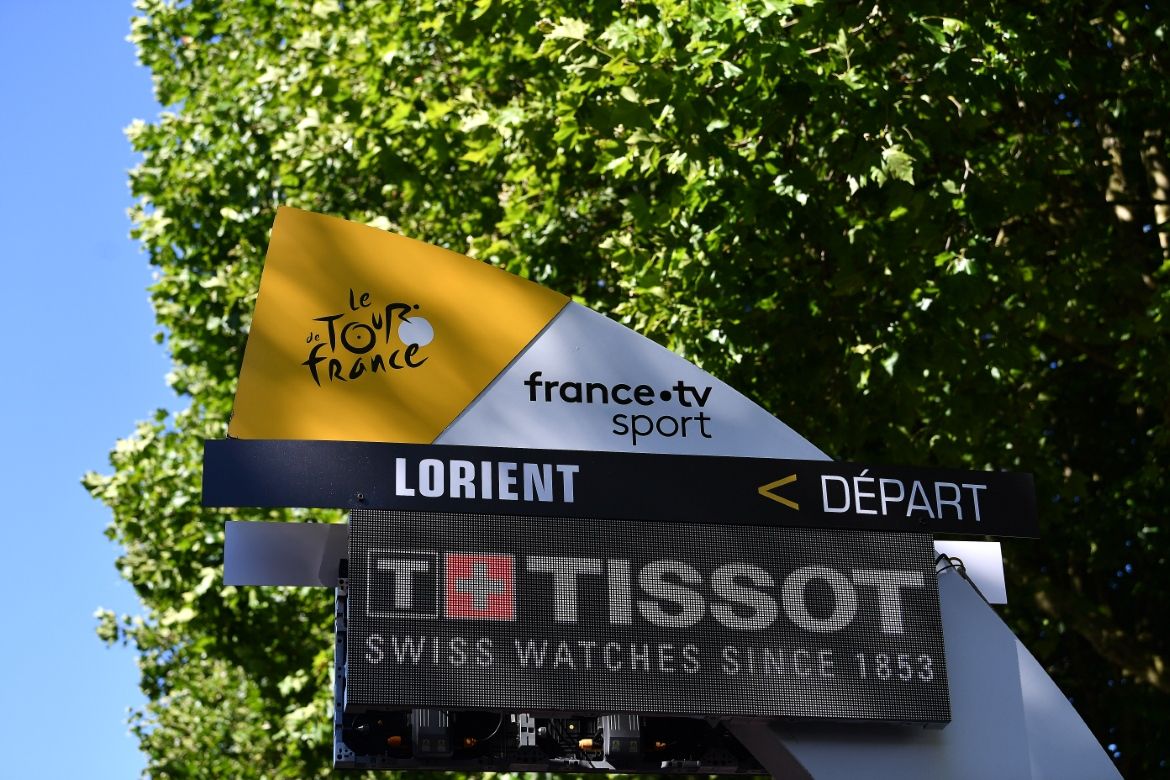 The start of the Tour de France stage in Lorient