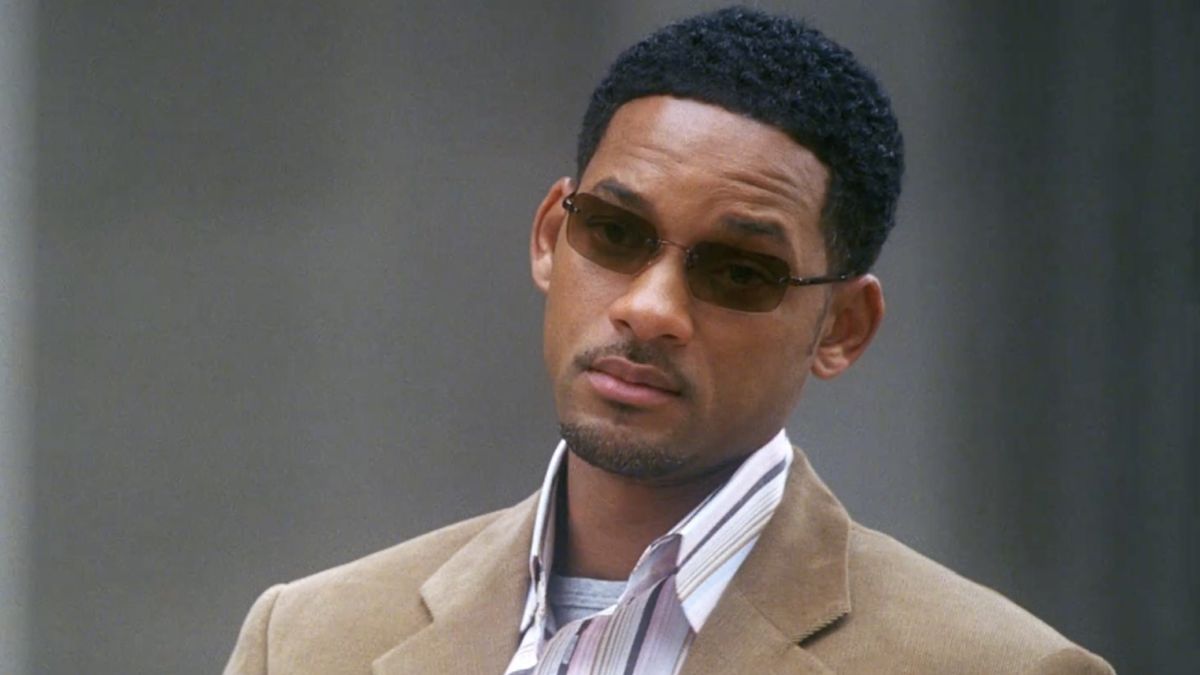 Will Smith looking at Albert&#039;s awkward antics in Hitch.