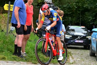 HAACHT BELGIUM SEPTEMBER 16 Thibau Nys of Belgium and Team LidlTrek competes during the 13th Super 8 Primus Classic 2023 a 2036km one day race from Brakel to Haacht UCIWT on September 16 2023 in Haacht Belgium Photo by Luc ClaessenGetty Images