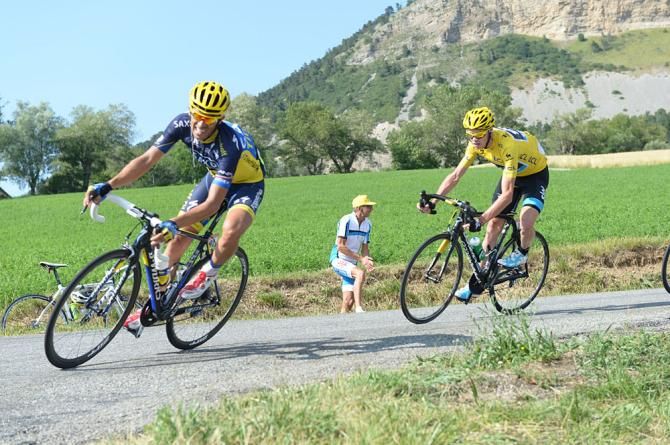 Alberto Contador and Chris Froome