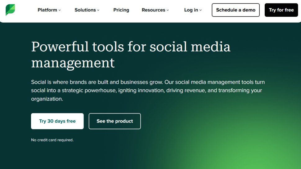 Sprout Social website screenshot (June 2025).