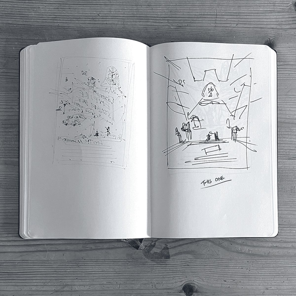 A sketch for movie poster art by Matt Ferguson