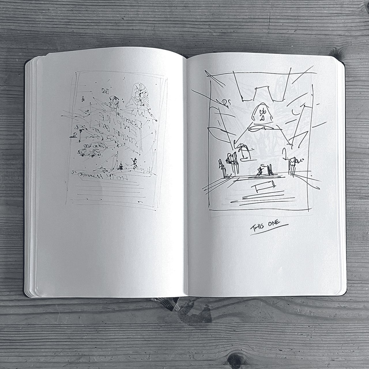 A sketch for movie poster art by Matt Ferguson