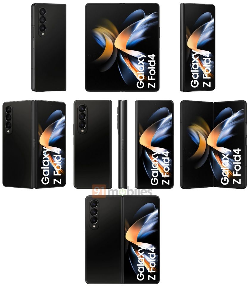 A possible look at the Samsung Galaxy Z Fold 4's black color.