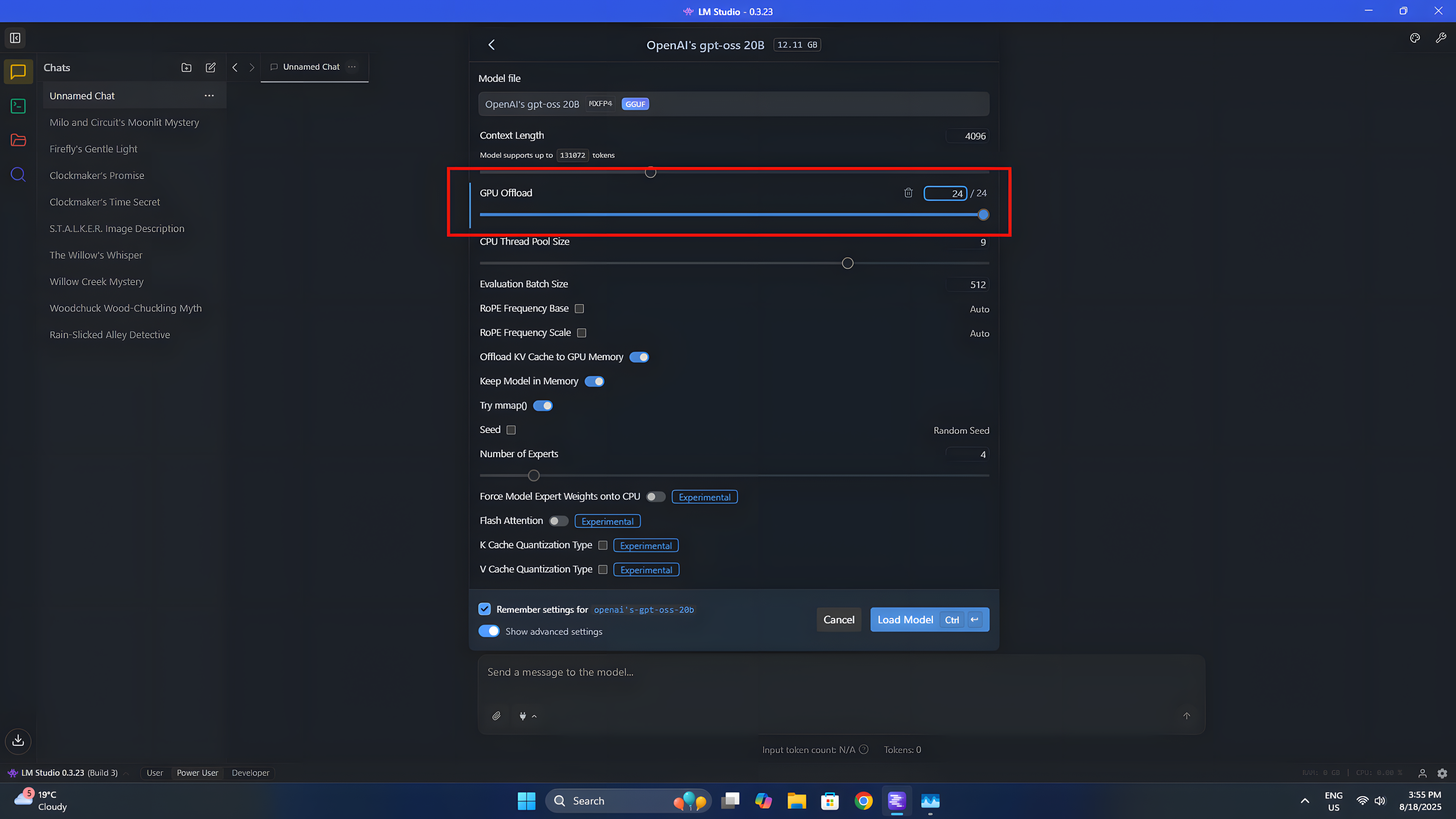 Offloading gpt-oss:20b to an integrated AMD GPU in LM Studio