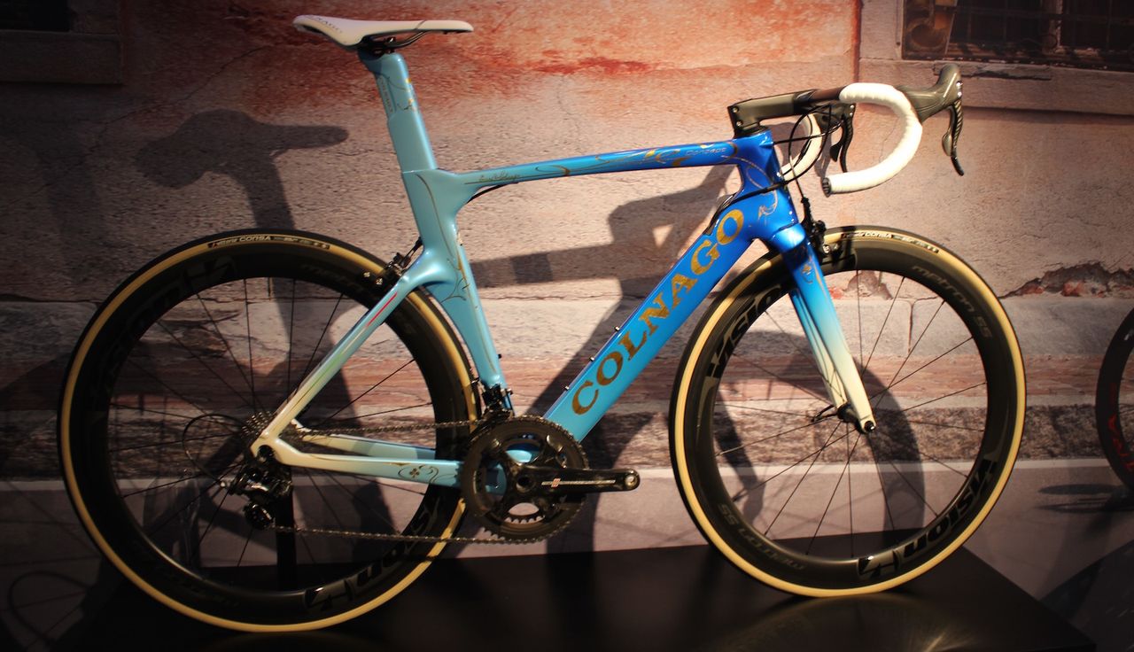 A stunning paint job on the aero Colnago Concept