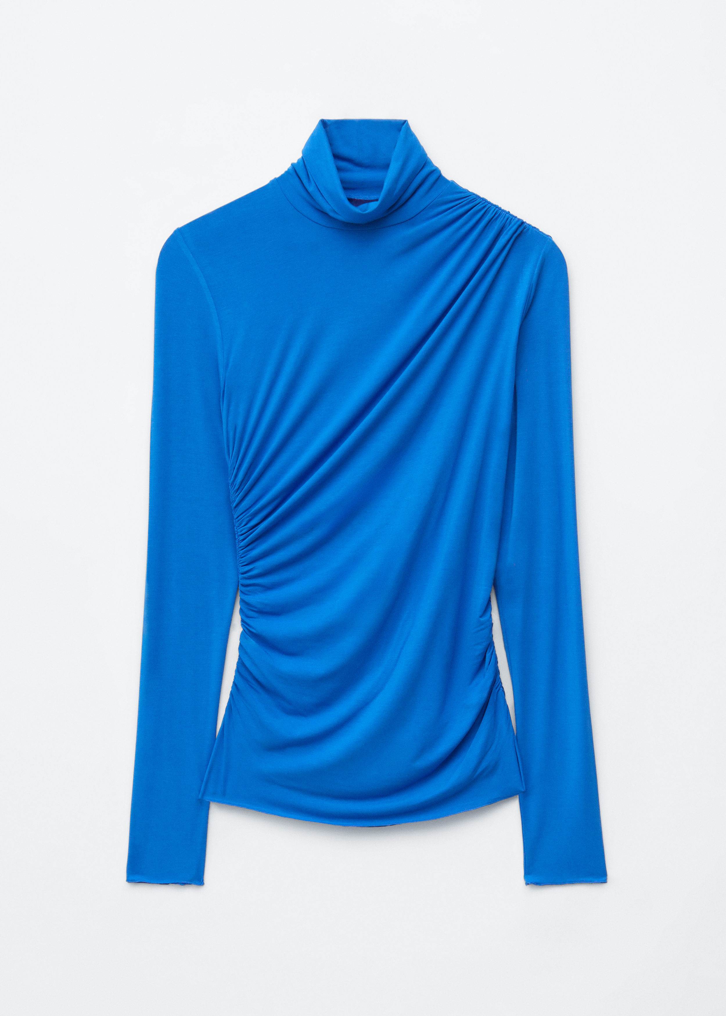 Draped Turtleneck Top
