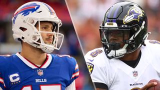 (L to R) Josh Allen and Lamar Jackson will face off in the Bills vs Ravens live stream