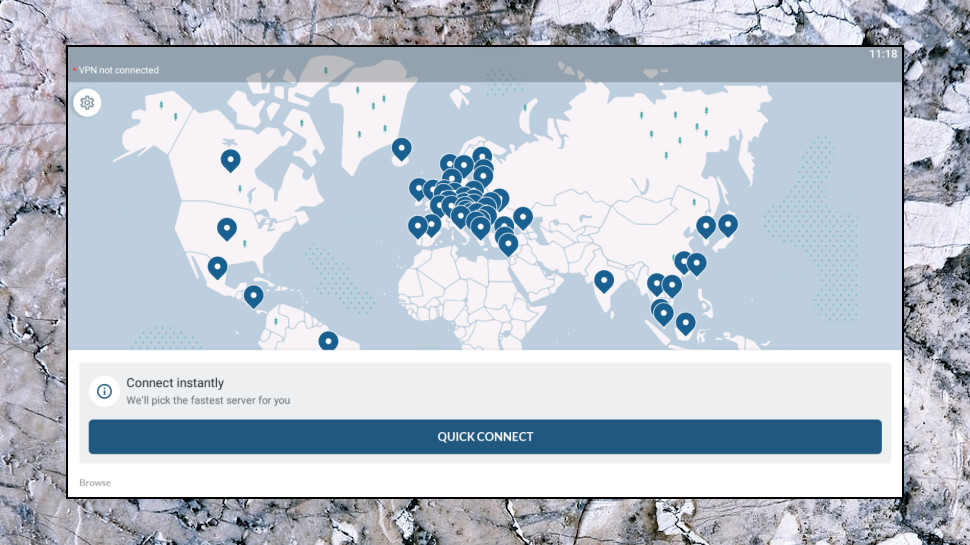 NordVPN app UI