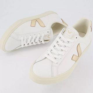 Veja White & Gold Trainers