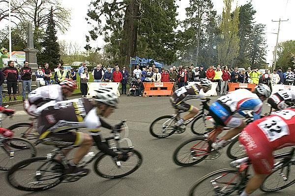 Riders corner at the top-end of the home straight in Westbury before a great crowd.
