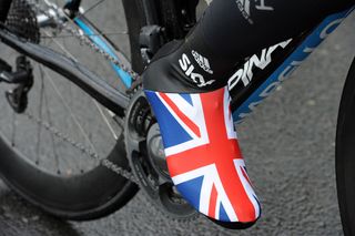 Ben Swift's overshoes, Tour of Britain 2011, stage two (cancelled)