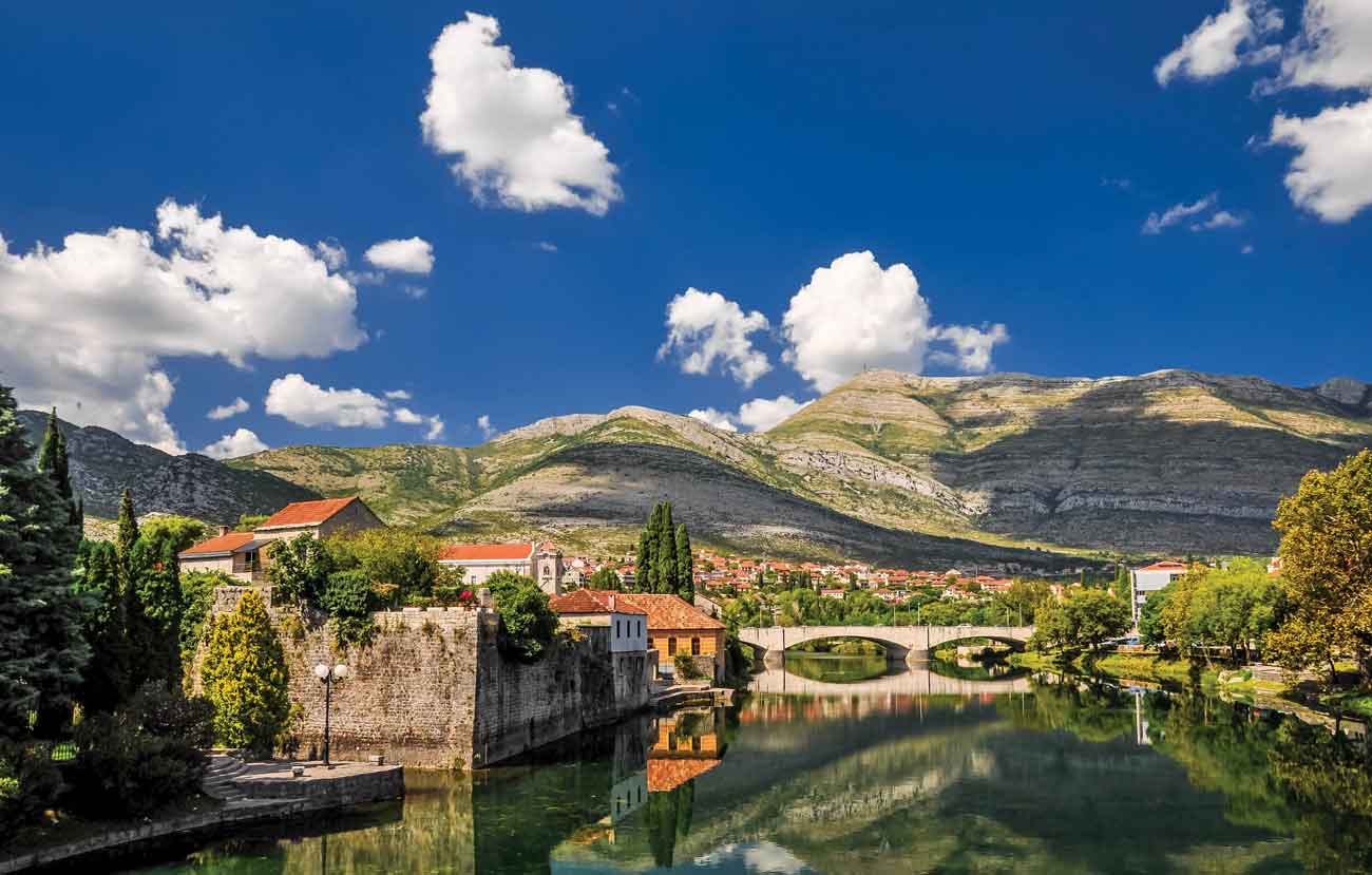 The city of Trebinje on the banks of the Trebi&amp;scaron;njica river
