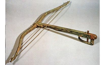 The crossbow found at the site
