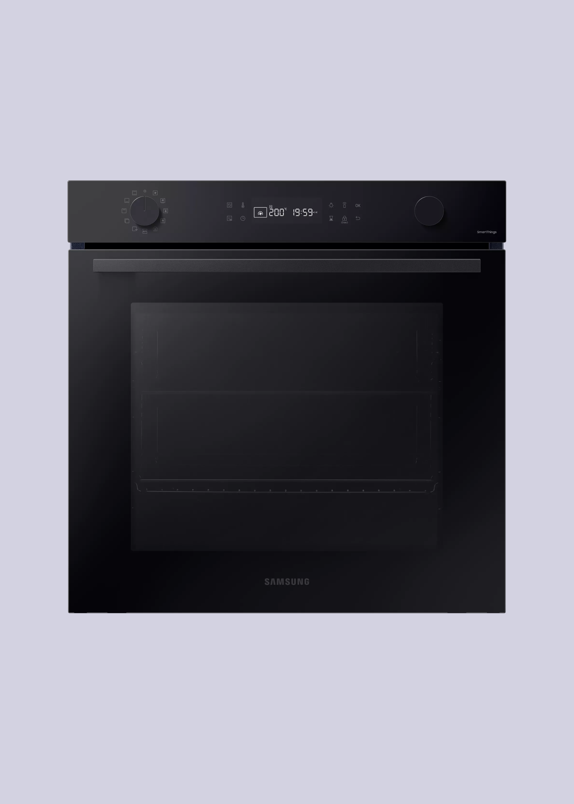 Samsung Series 4 Natural Steam Nv7b41403ak/u4 Smart Single Oven, Clean Black
