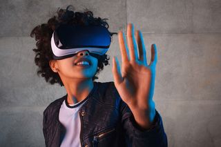 Virtual Reality woman