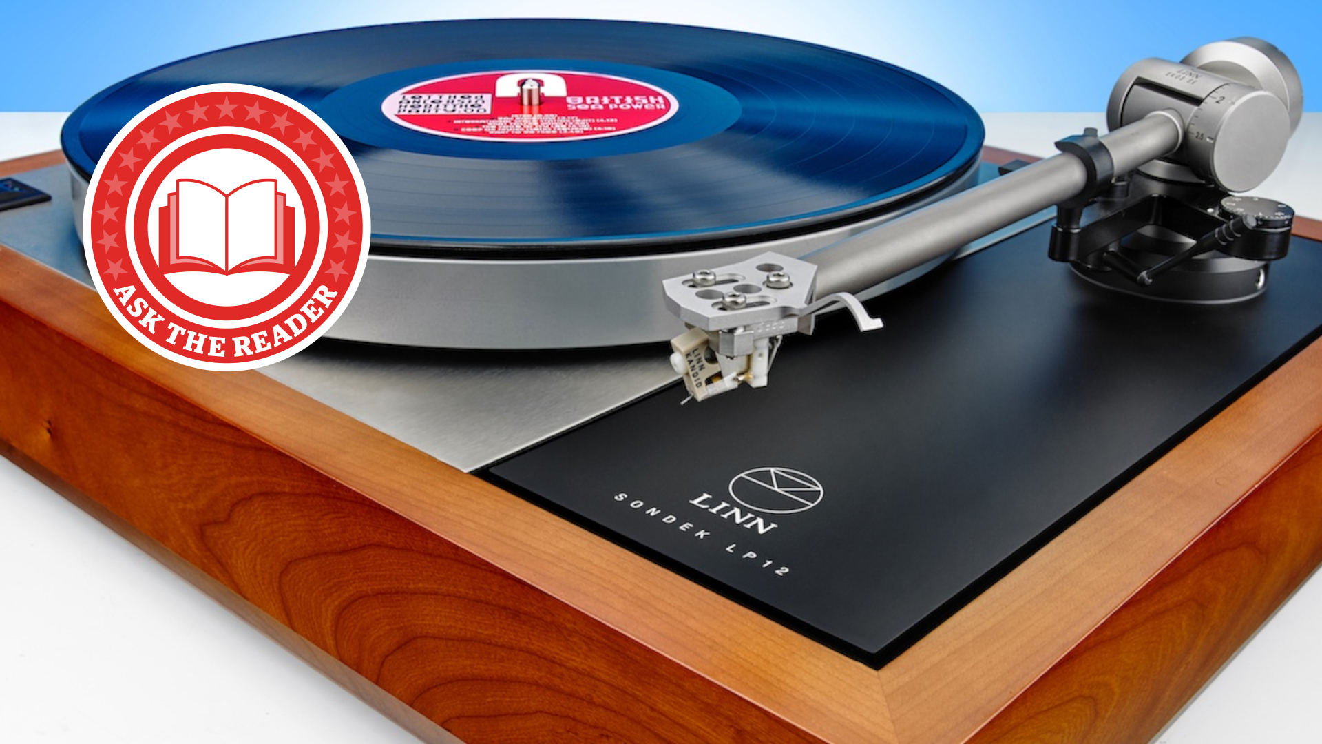 Linn LP12 with Ask the Reader logo