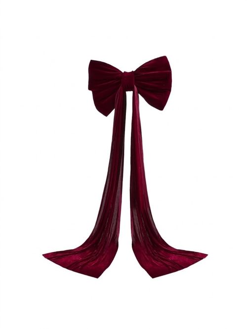 Velvet Christmas Tree Bow - Burgundy