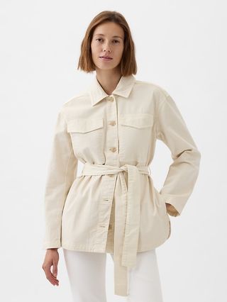 Belted Shirt Jacket