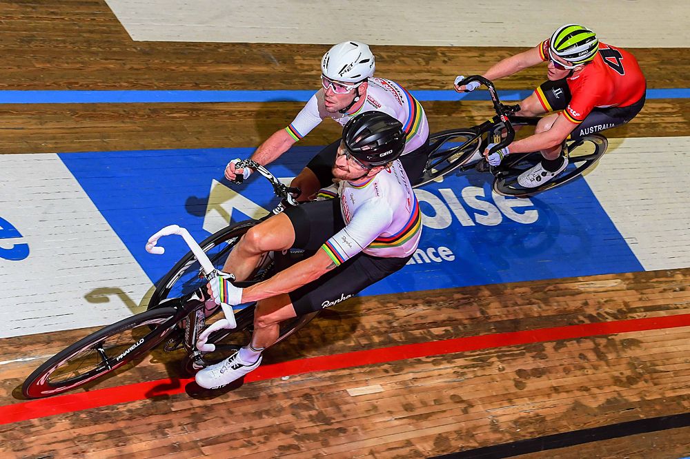 World champion duo Mark Cavendish and Bradley Wiggins racing at the 2016 Gent Six Day