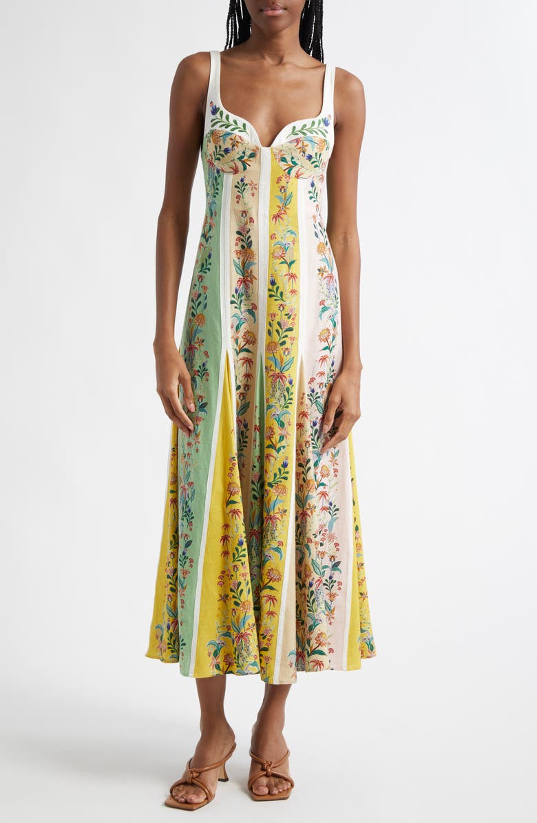 Delicate Floral Stripe Sundress