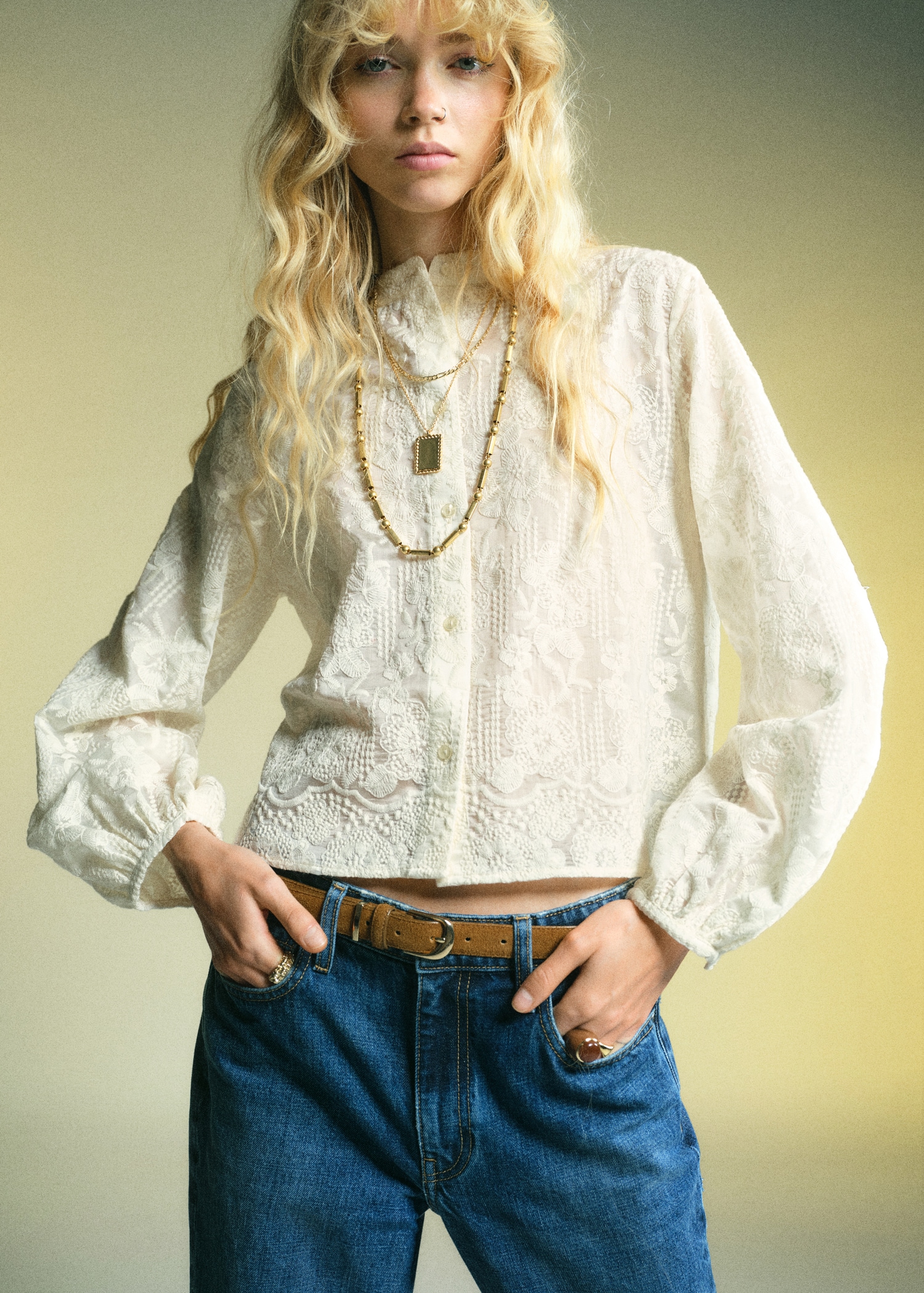 Embroidered Lyocell Blouse - Women | Mango Usa