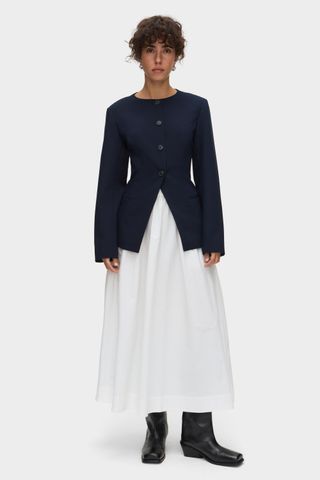 Natalie Elasticated Cotton Midi Skirt