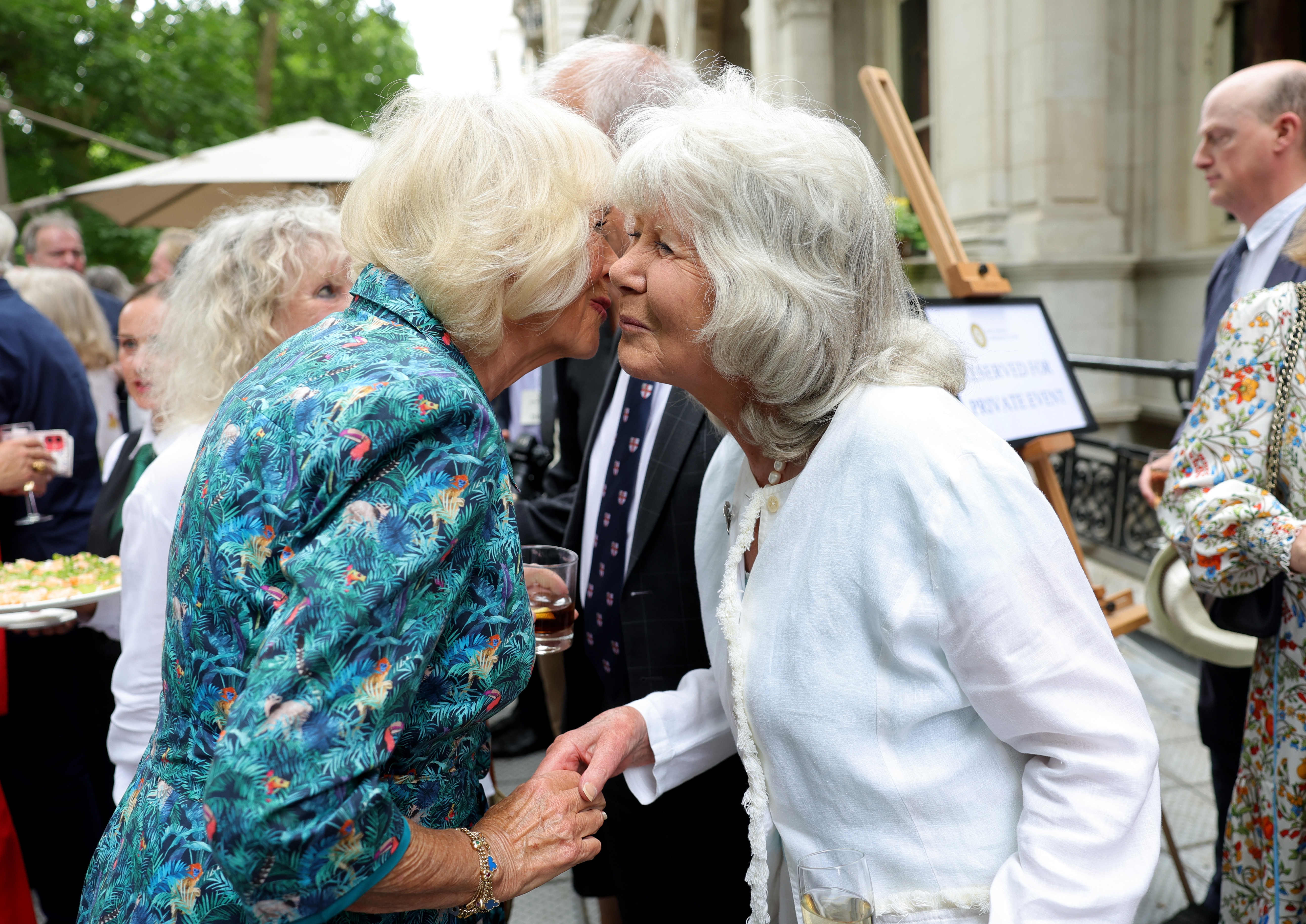 Camilla, Duchess of Cornwall with Jilly Cooper