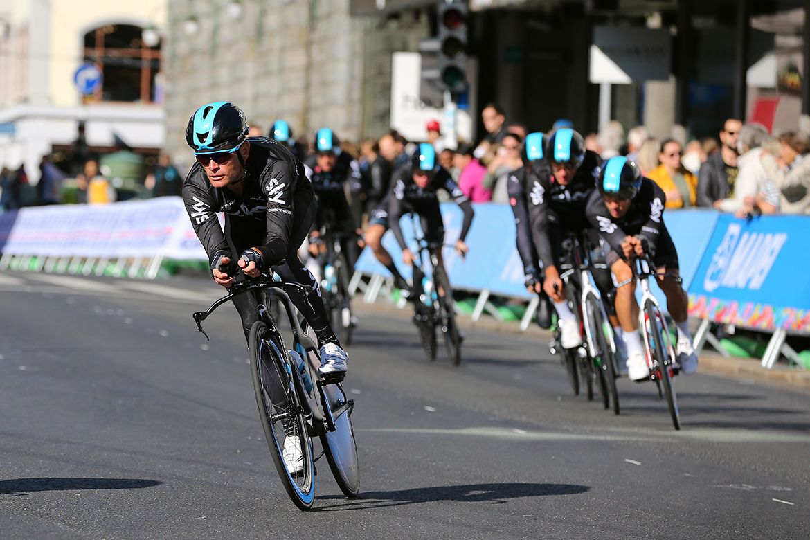 Team Sky recon the World Championship team time trial course