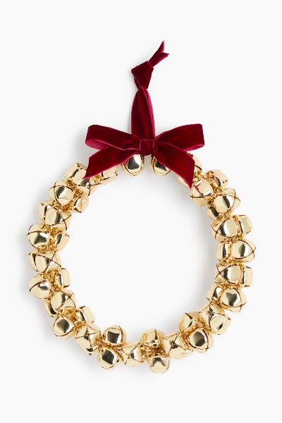 H&amp;amp;M Jingle bell wreath in gold