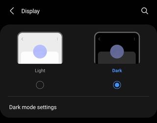 Samsung Galaxy Z Flip 3 Screenshot Dark Mode