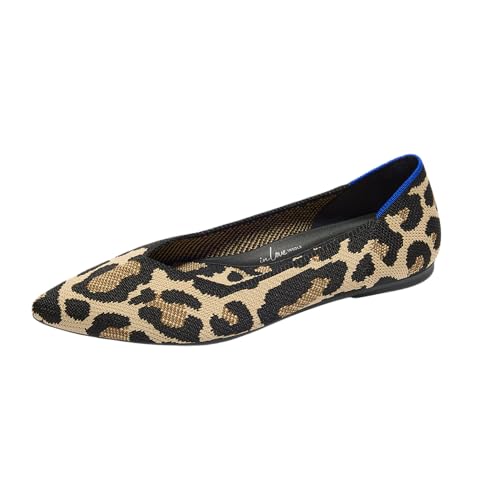 Rothy&#039;s the Point Ii Women&#039;s Slip-On Shoes, Pointed-Toe Flats, Desert Cat, Made From Recycled Plastic Bottles &amp;amp; Machine Washable, Size 5