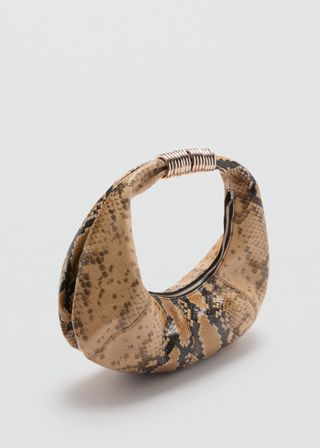 Snake-Effect Leather Bag - Women | Mango Usa