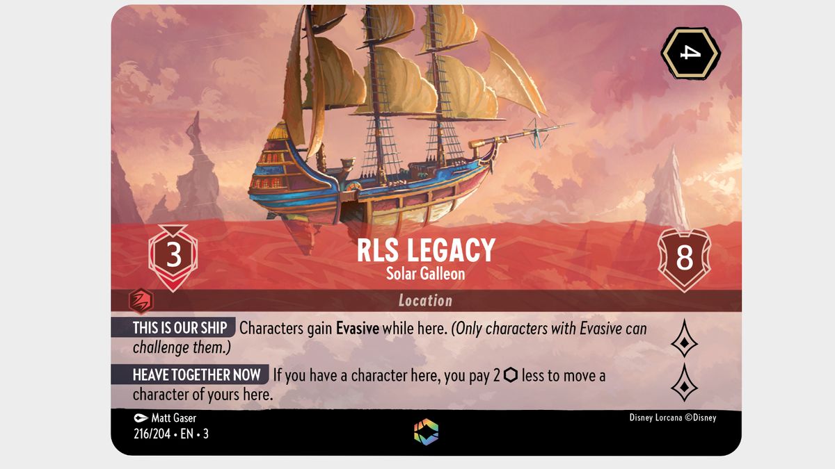 RLS Legacy location card from Disney Lorcana expansion Into the Inklands