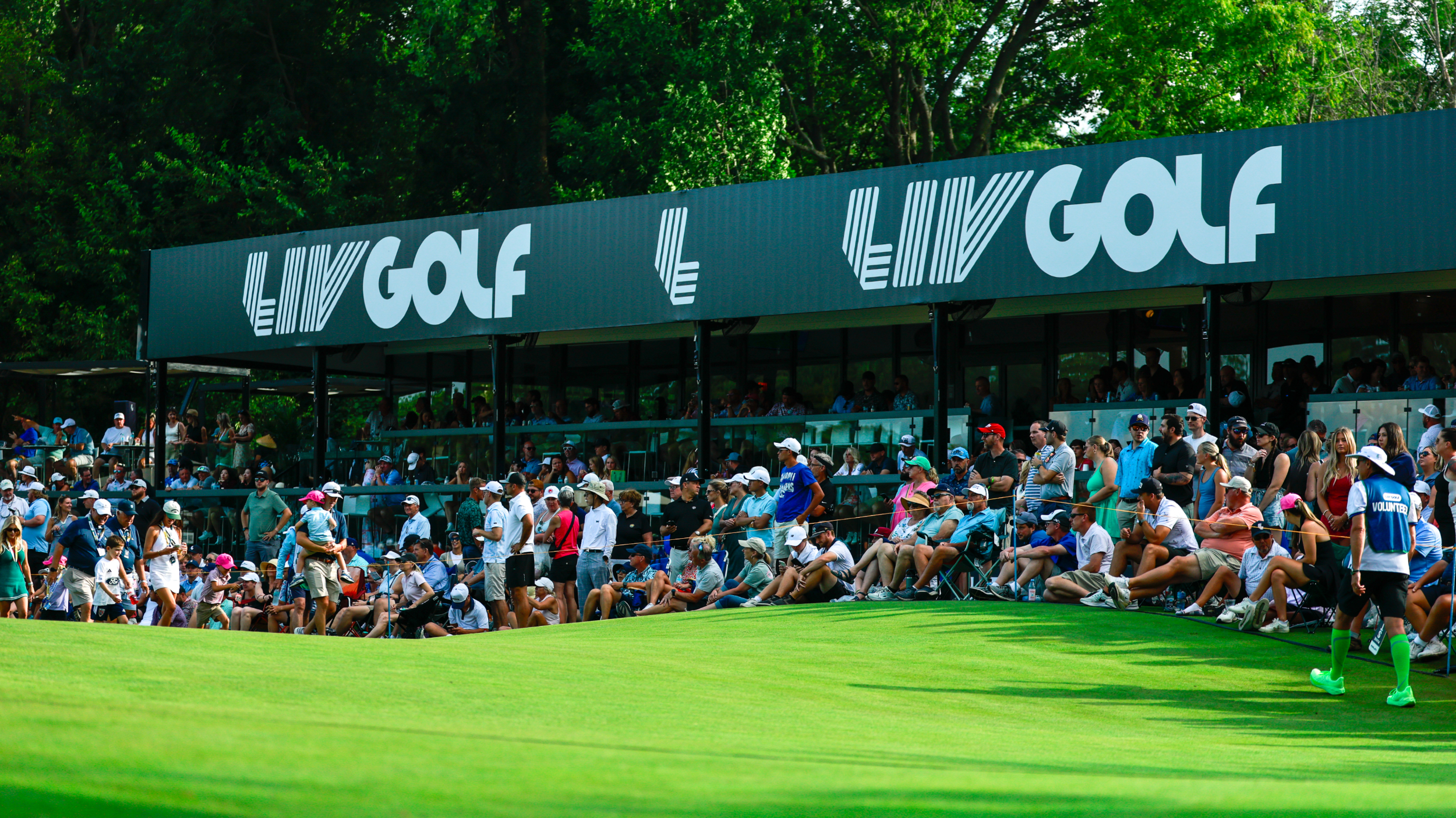 The 18th hole during LIV Golf Indianapolis      