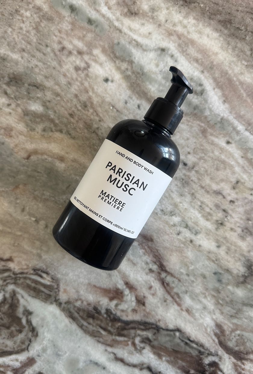Matiere Premiere Parisian Musc hand soap on marble table