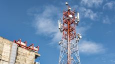 Picture of a 3G, 4G and 5G cellular network communications tower ahead of the UK's 3G switch-off.