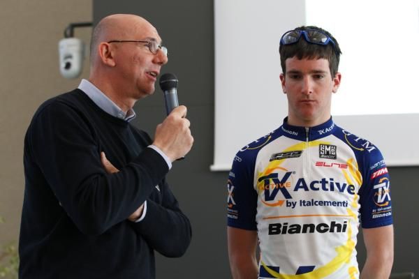 TX Active-Bianchi Team Manager Massimo Ghirotto with Gerhard Kerschbaumer