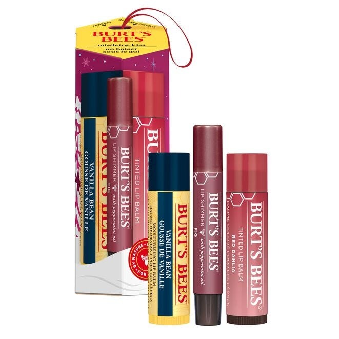 Set de regalo navideño de Burt's Bees, beso de muérdago